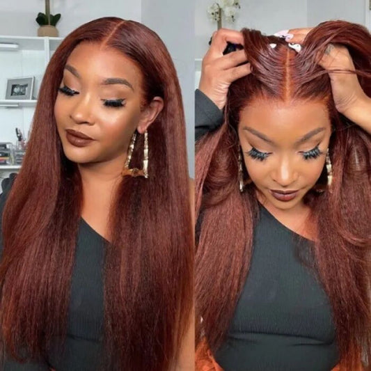 Kinky Red Ready-to-wear HD lace wigs